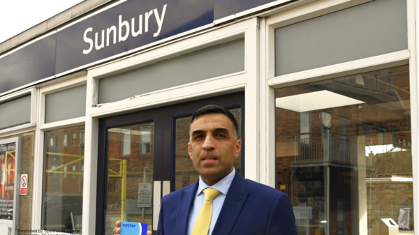 Harry at Sunbury station