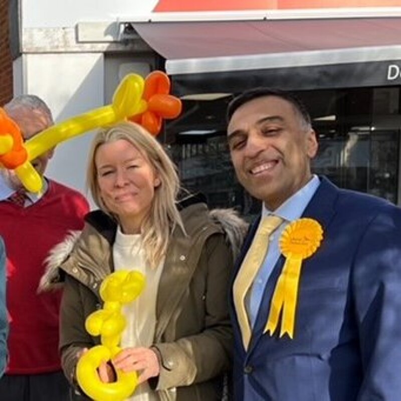 Harry in Ashford with voters