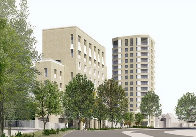 Image courtesy of Spelthorne Borough Council Impression of new development at Thameside, Staines