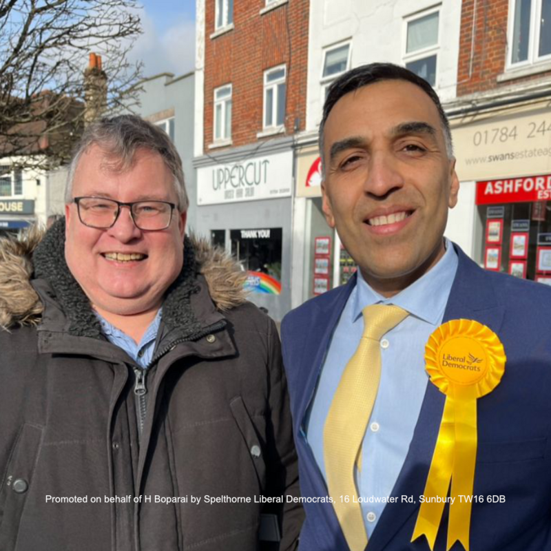 Harry with man in Ashford