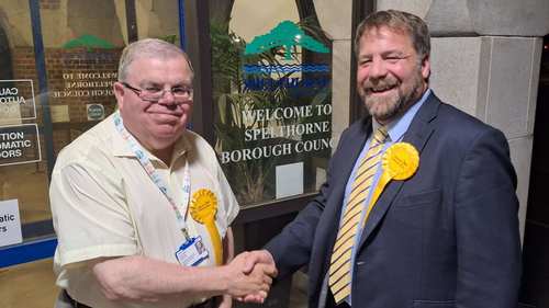 New Cllr Greg Neall arriving at SBC