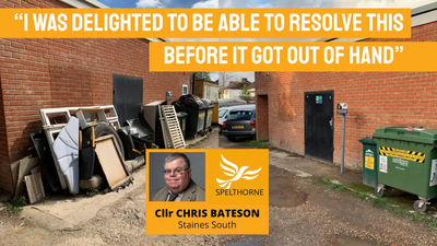 Image courtesy of Spelthorne Liberal Democrats Spelthorne Liberal Democrats Stainash Flytipping